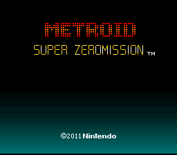 Metroid Super Zero Mission Title Screen